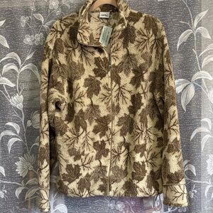 Vintage Northern Reflections Leaves Fleece Jacket